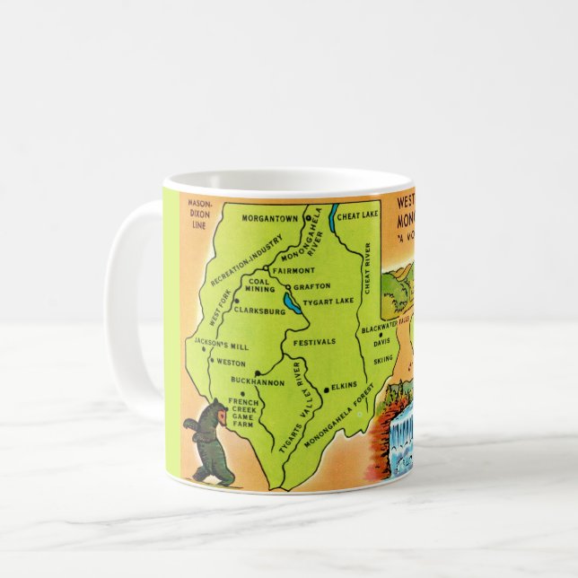  West Virginia Monongahela Valley Mug (Front Left)