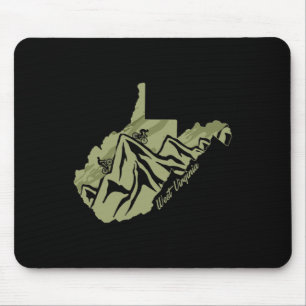 West Virginia Mountain Bike Riding Wv Biking State Mouse Pad