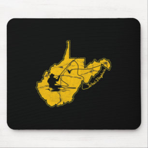 West Virginia Mountain Gold And Blue Fly Fishing F Mouse Pad