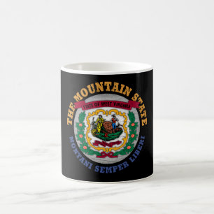 WEST VIRGINIA MOUNTAIN STATE FLAG COFFEE MUG