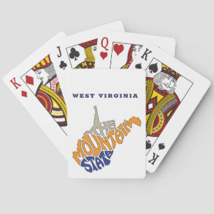 West Virginia Nickname Word Art Playing Cards