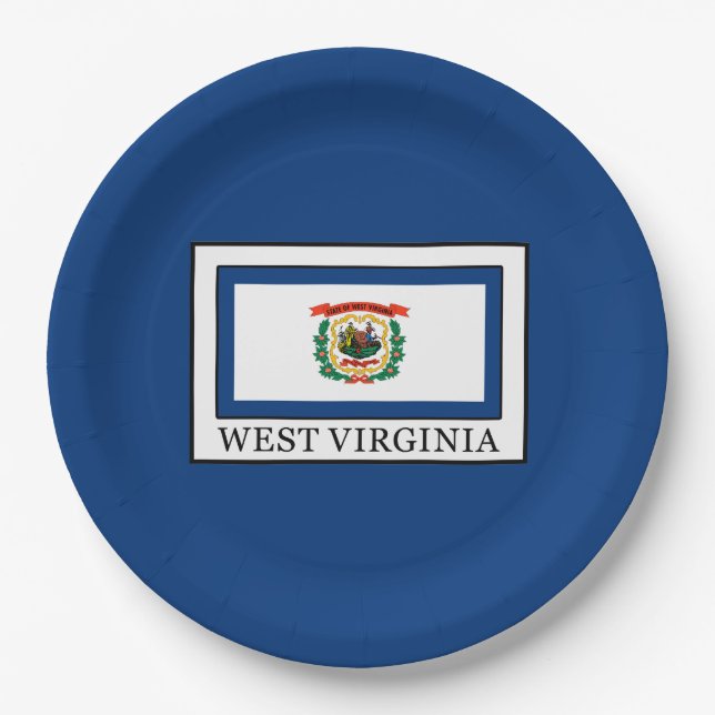 West Virginia Paper Plate (Front)