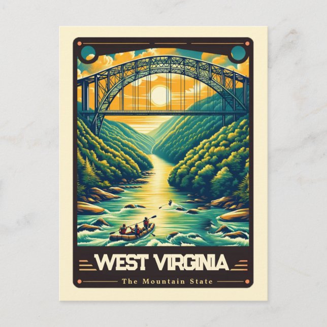 West Virginia | Patriotic Spirit Vintage Postcard (Front)