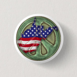 West Virginia Peace State - Button