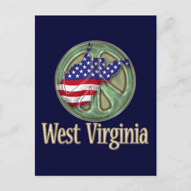 West Virginia Peace State Postcard (Front)