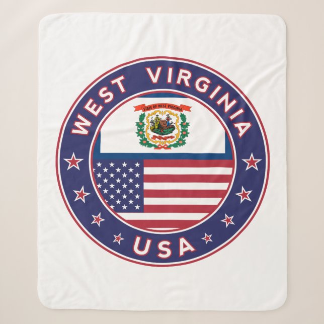 West Virginia Sherpa Blanket (Front)