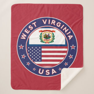 West Virginia Sherpa Blanket