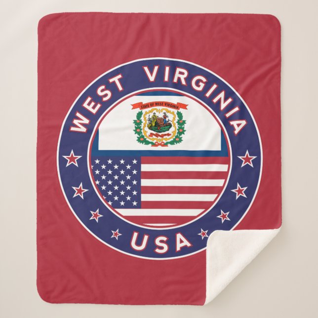 West Virginia Sherpa Blanket (Front)