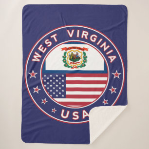West Virginia Sherpa Blanket
