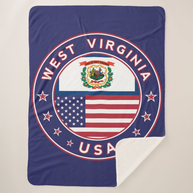 West Virginia Sherpa Blanket (Front)