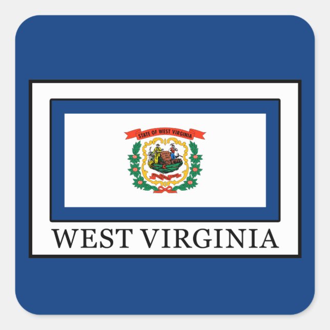 West Virginia Square Sticker (Front)