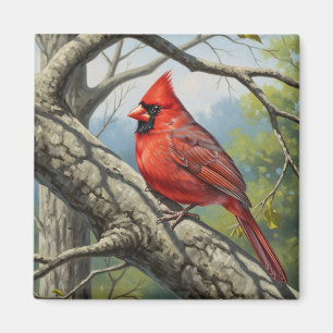 West Virginia State Bird Northern Cardinal Magnet