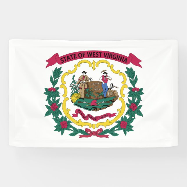 West Virginia State Flag Banner (Horizontal)