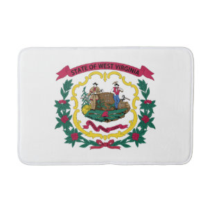 West Virginia State Flag Bath Mat