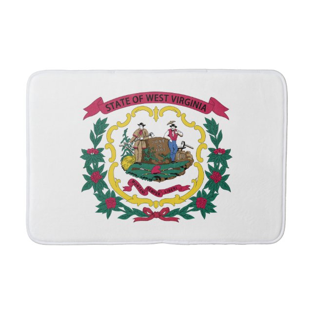 West Virginia State Flag Bath Mat (Front)