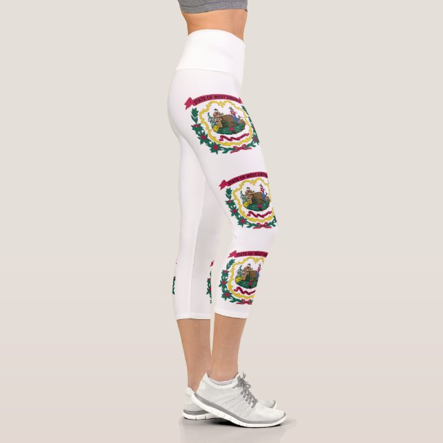 West Virginia State Flag Capri Leggings (Right)