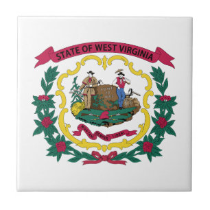 West Virginia State Flag Ceramic Tile