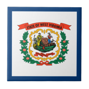 West Virginia State Flag Ceramic Tile