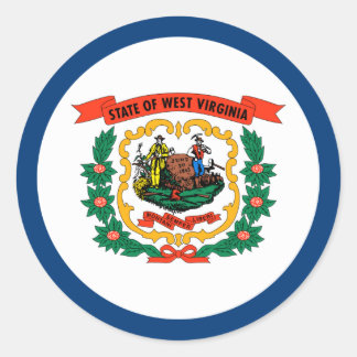 West Virginia State Flag Classic Round Sticker