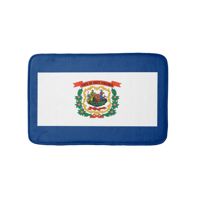 West Virginia State Flag Design Bath Mat (Front)