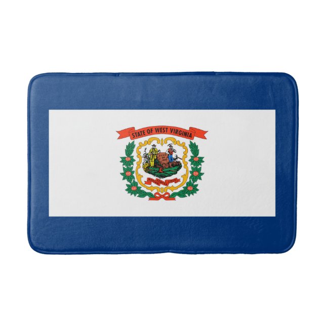 West Virginia State Flag Design Bath Mat (Front)