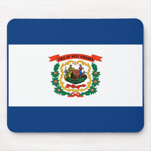 West Virginia State Flag Design Mouse Pad (Front)