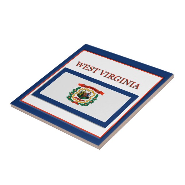 West Virginia State Flag Design Tile (Side)