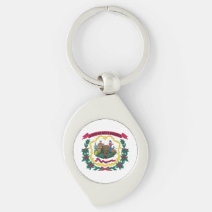 West Virginia State Flag Key Ring