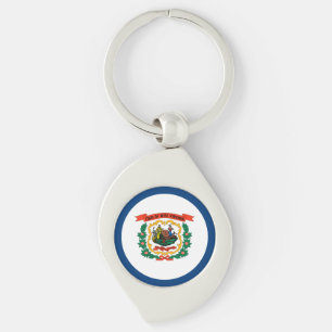 West Virginia State Flag Key Ring