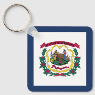 West Virginia State Flag Key Ring