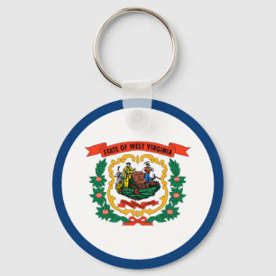 West Virginia State Flag Key Ring