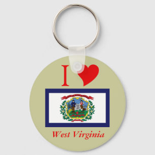West Virginia State Flag Key Ring