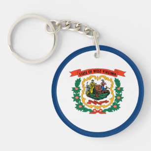West Virginia State Flag Key Ring