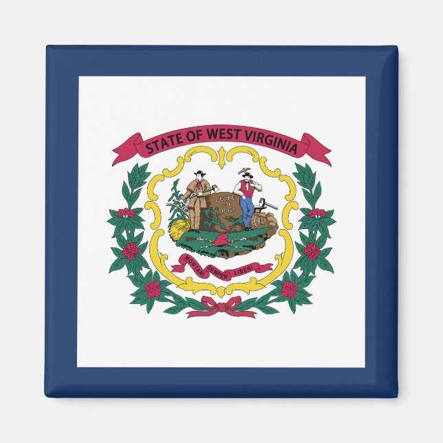 West Virginia State Flag Magnet (Front)