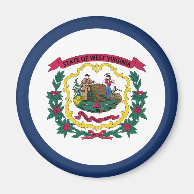 West Virginia State Flag Magnet (Front)