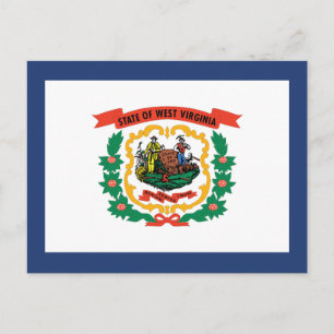 West Virginia State Flag Mountaineer Freedom Postcard