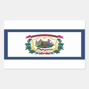 West Virginia State Flag Rectangular Sticker