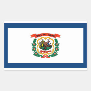 West Virginia State flag Rectangular Sticker