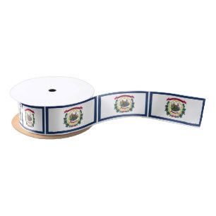 West Virginia State Flag Satin Ribbon