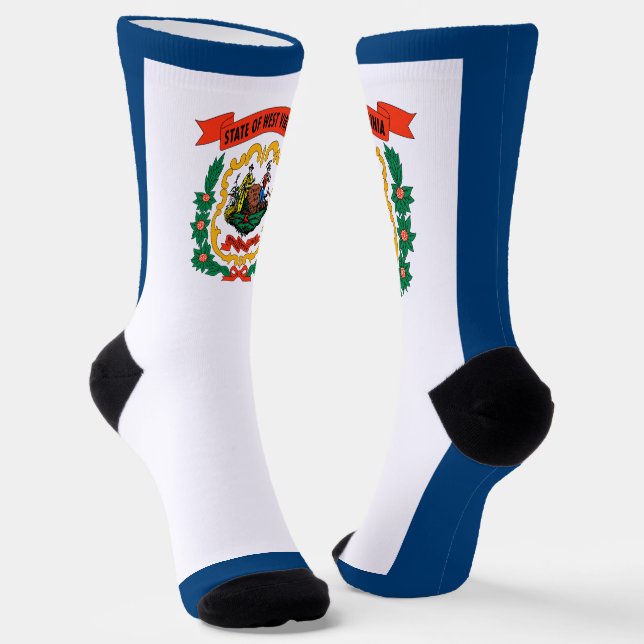 West Virginia State flag Socks (Angled)