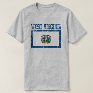 West Virginia State Flag T-Shirt (Distressed)