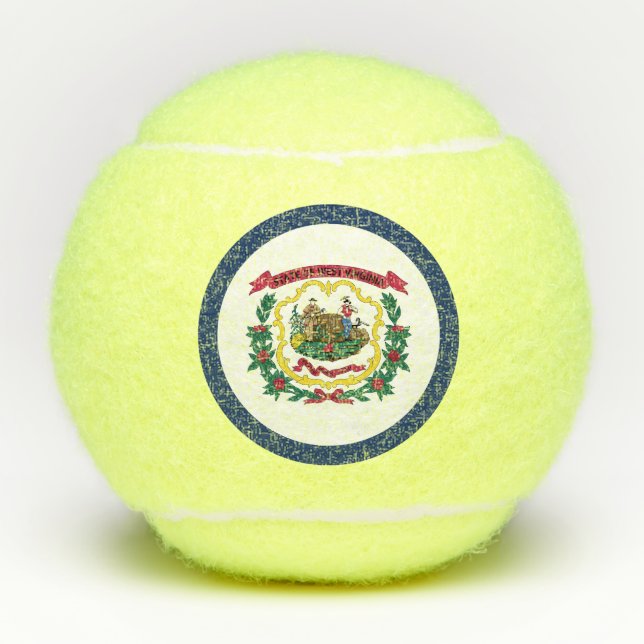 West Virginia State Flag Tennis Balls (Front)
