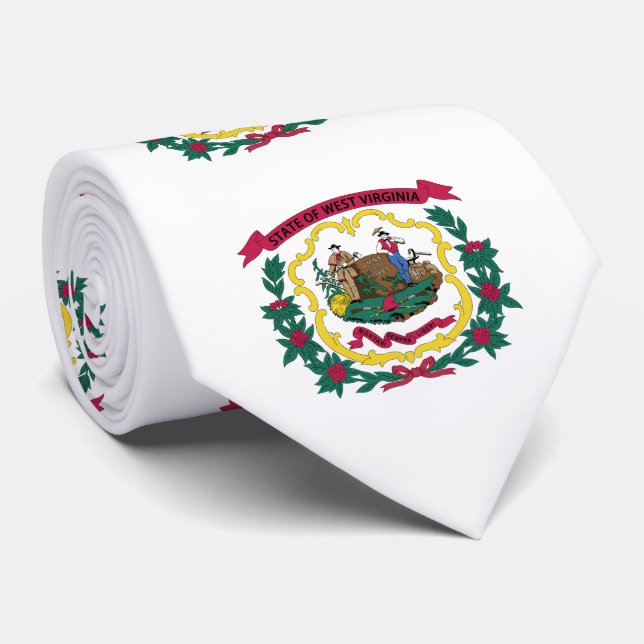 West Virginia State Flag Tie (Rolled)