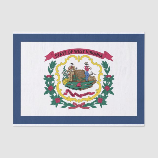 West Virginia State Flag Tissue Paper (Front)