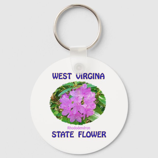 West Virginia State Flower T-Shirts & Gifts Key Ring (Front)