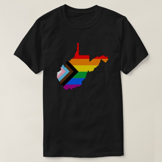 West Virginia State Pride LGBTQ Progress Pride T-Shirt (Design Front)