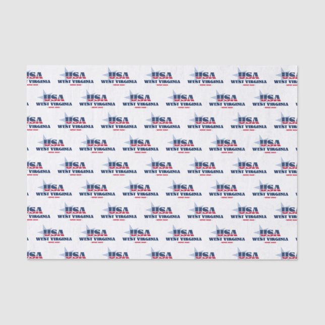 West Virginia State Pride Tissue Paper (Front)