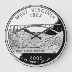 West Virginia State Quarter Clock