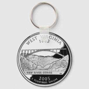 West Virginia State Quarter Key Ring
