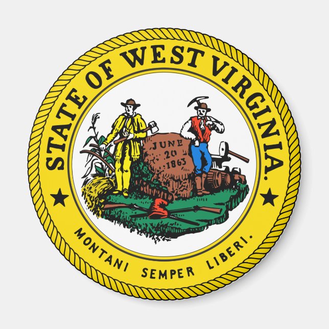 West Virginia State Seal Magnet (Front)